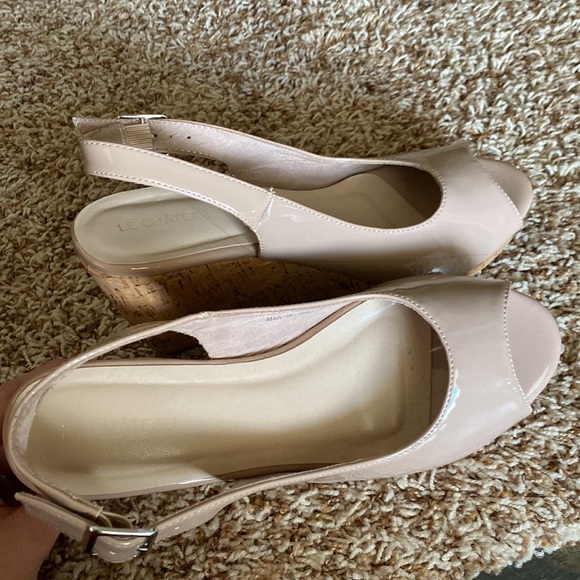 Le Chateau Cork Wedge Heels - Picture 2 of 3